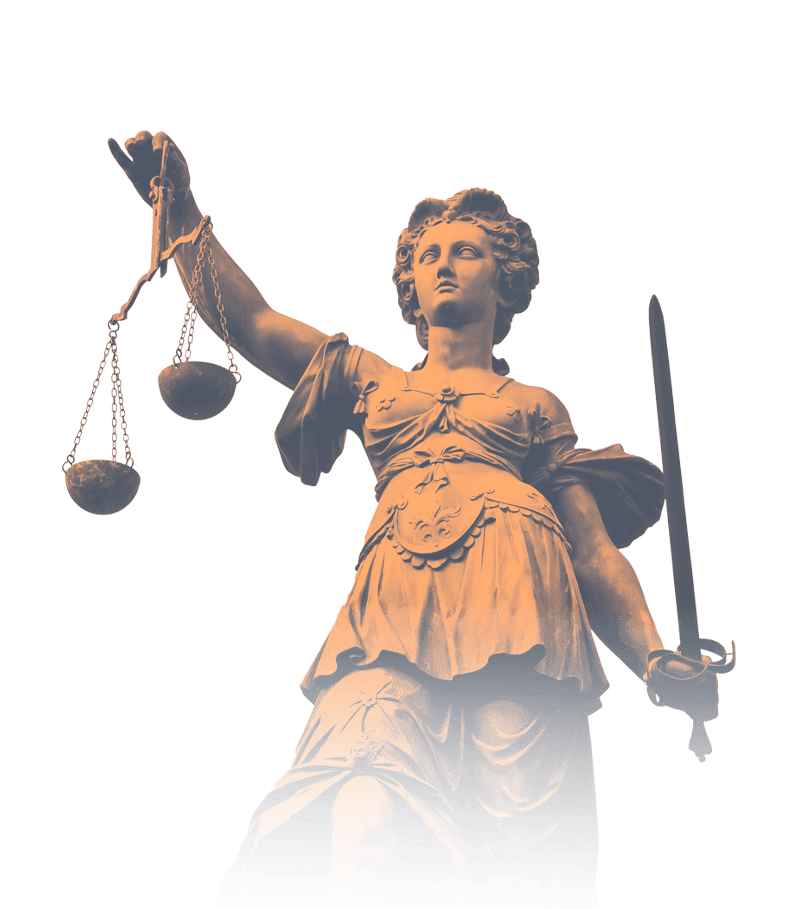 Foto do simbolo da justiça